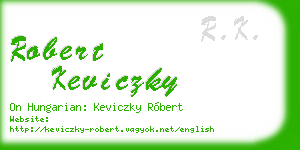 robert keviczky business card
