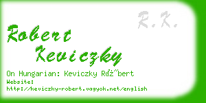 robert keviczky business card